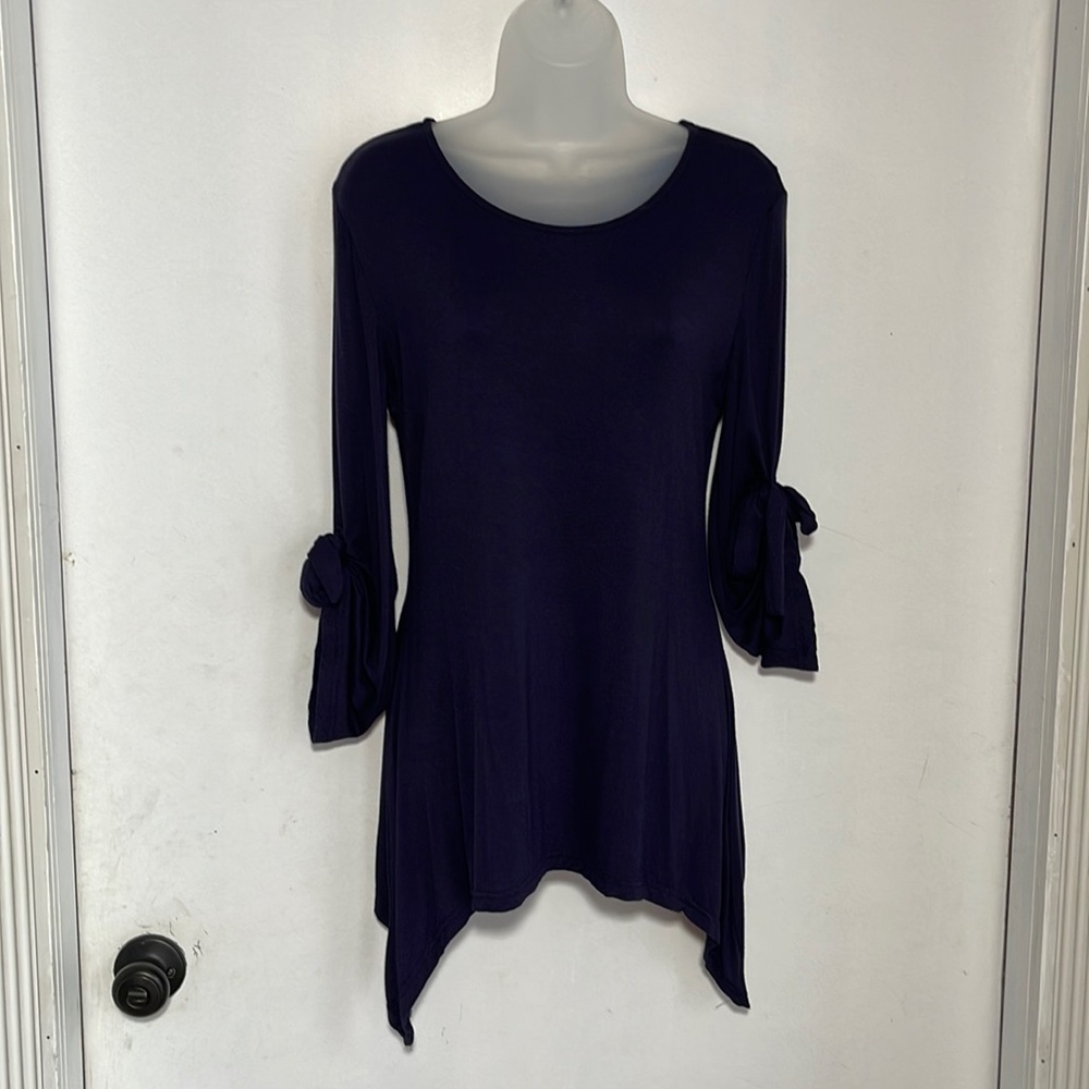 Acevog Navy Blue Long Sleeve Shirt Top